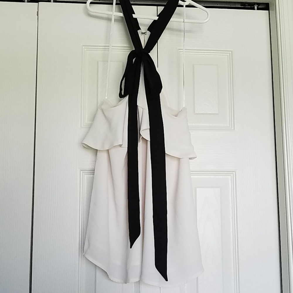 Loft tie neck blouse